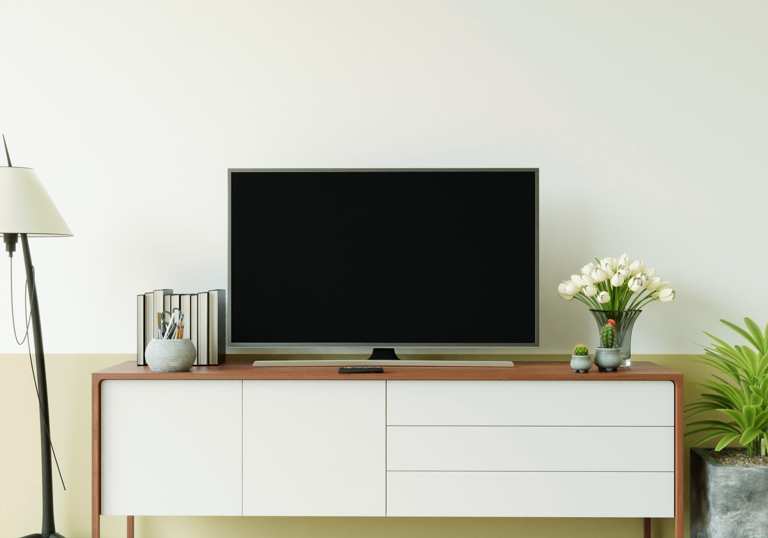Living room with TV and furniture